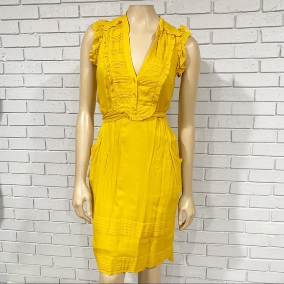 Anthropologie Women’s Odille Ruffle Front Dress - Picture 1 of 9